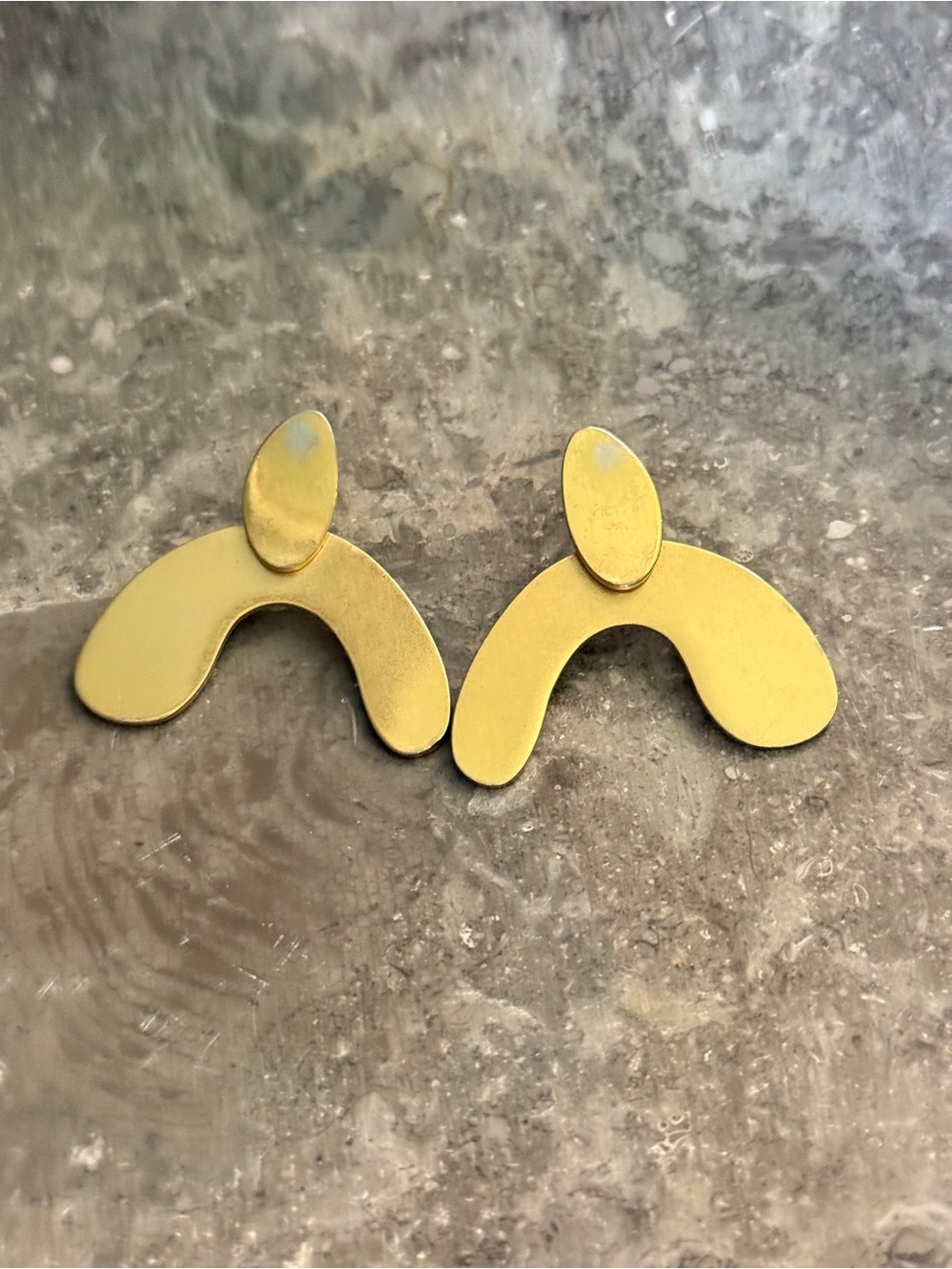 Madewell Abstract Gold Tone Earrings